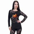 Bild in Galerie-Betrachter laden, Langarm-T-Shirt Spiral Flaming Rose