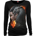 Bild in Galerie-Betrachter laden, Langarm-T-Shirt Spiral Draco Queen