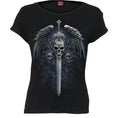 Load image into Gallery viewer, Tops - Short Sleeve Spiral Angel Sword