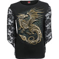 Bild in Galerie-Betrachter laden, Langarm-T-Shirt Spiral Celtic Dragon