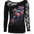 Load image into Gallery viewer, Long-sleeved T-shirt Spiral Dragon Rose Slant