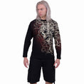 Load image into Gallery viewer, Long-sleeved T-shirt Spiral Skull Shoulder Wrap