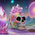 Load image into Gallery viewer, Figure Skull Psychedelic Crystal (17cm)