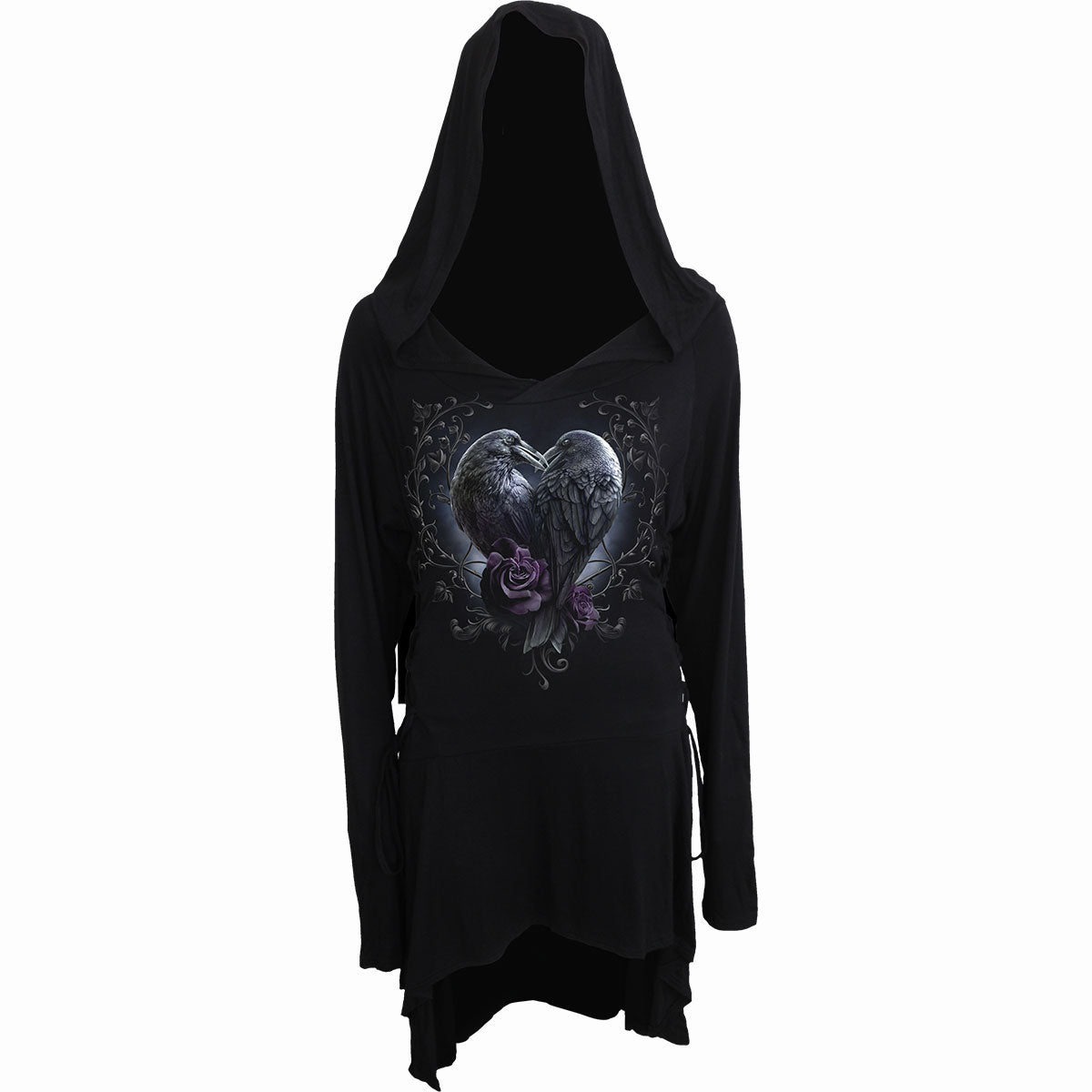 Kapuzenpullover Spiral Raven Heart