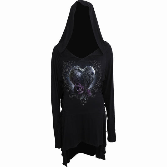Hoodie Spiral Raven Heart