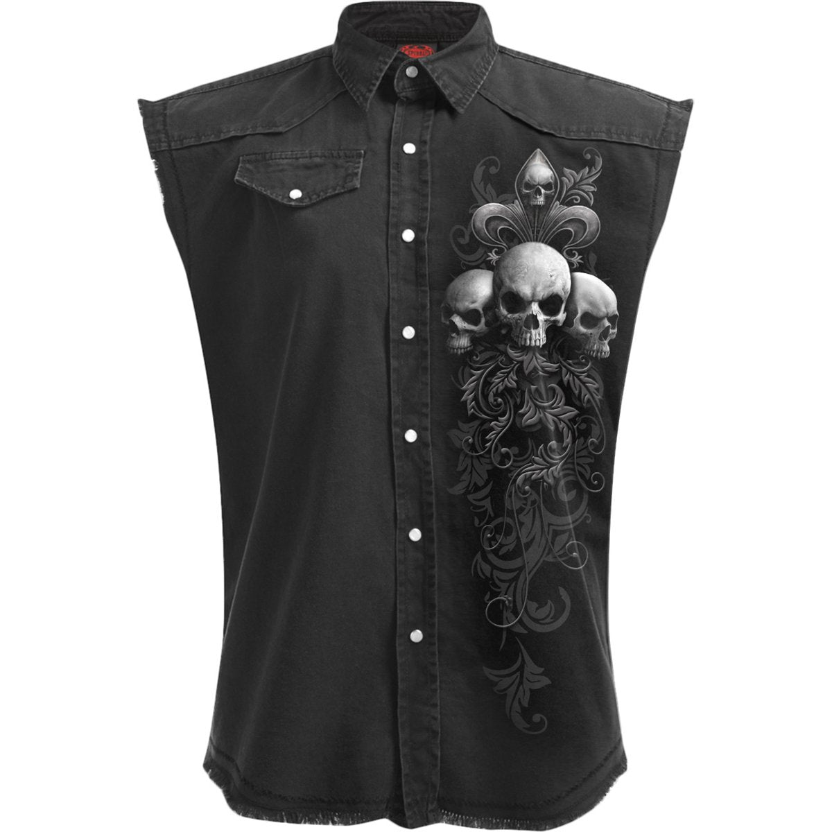 T-Shirt Spiral Skull Scroll