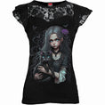 Load image into Gallery viewer, Tops - Short Sleeve Spiral Goth Familiar

