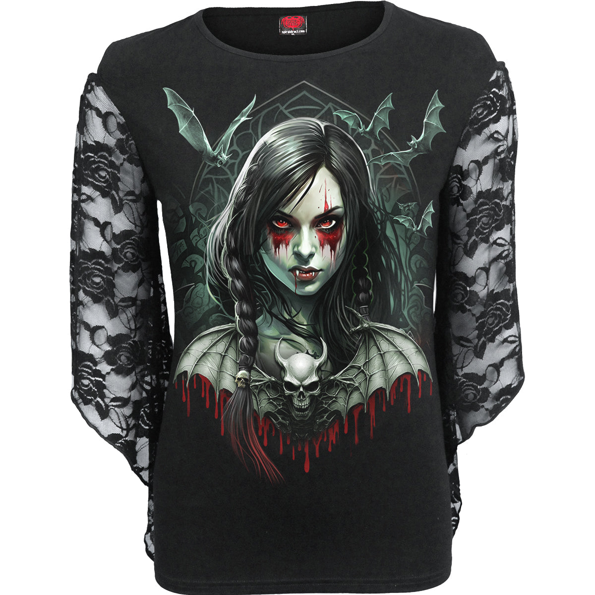 Langarmshirt Spirale Halloween