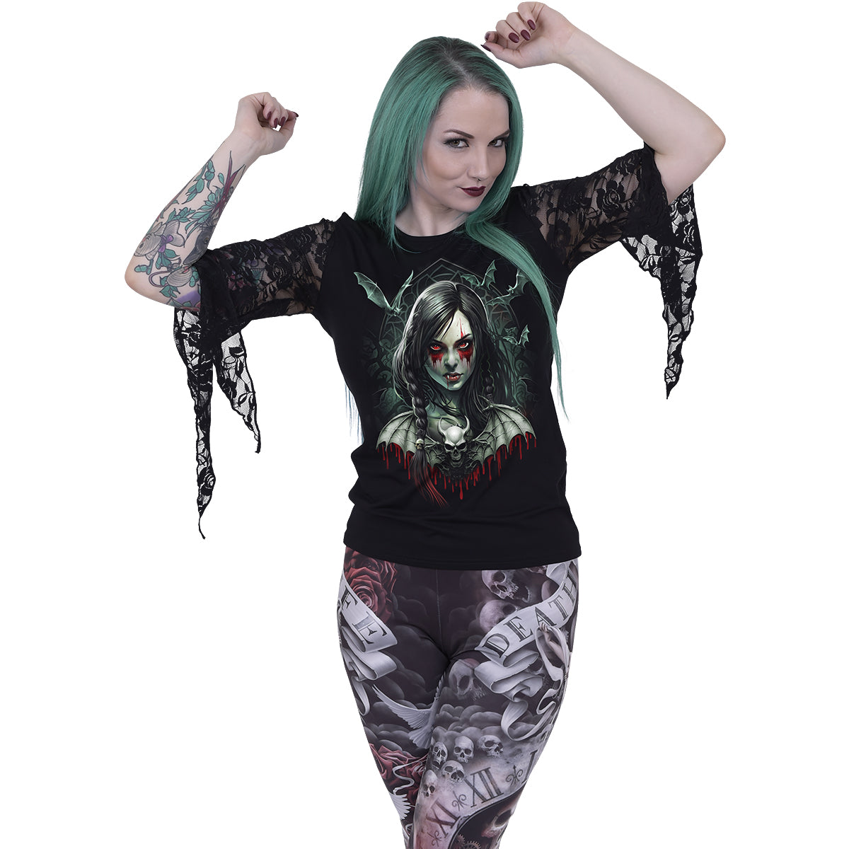 Langarmshirt Spirale Halloween