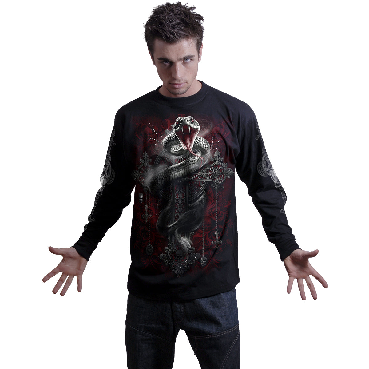 Langärmliges T-Shirt Spiral Gothic Serpent