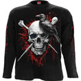 Load image into Gallery viewer, Long-Sleeved T-Shirt Spiral Death Raven
