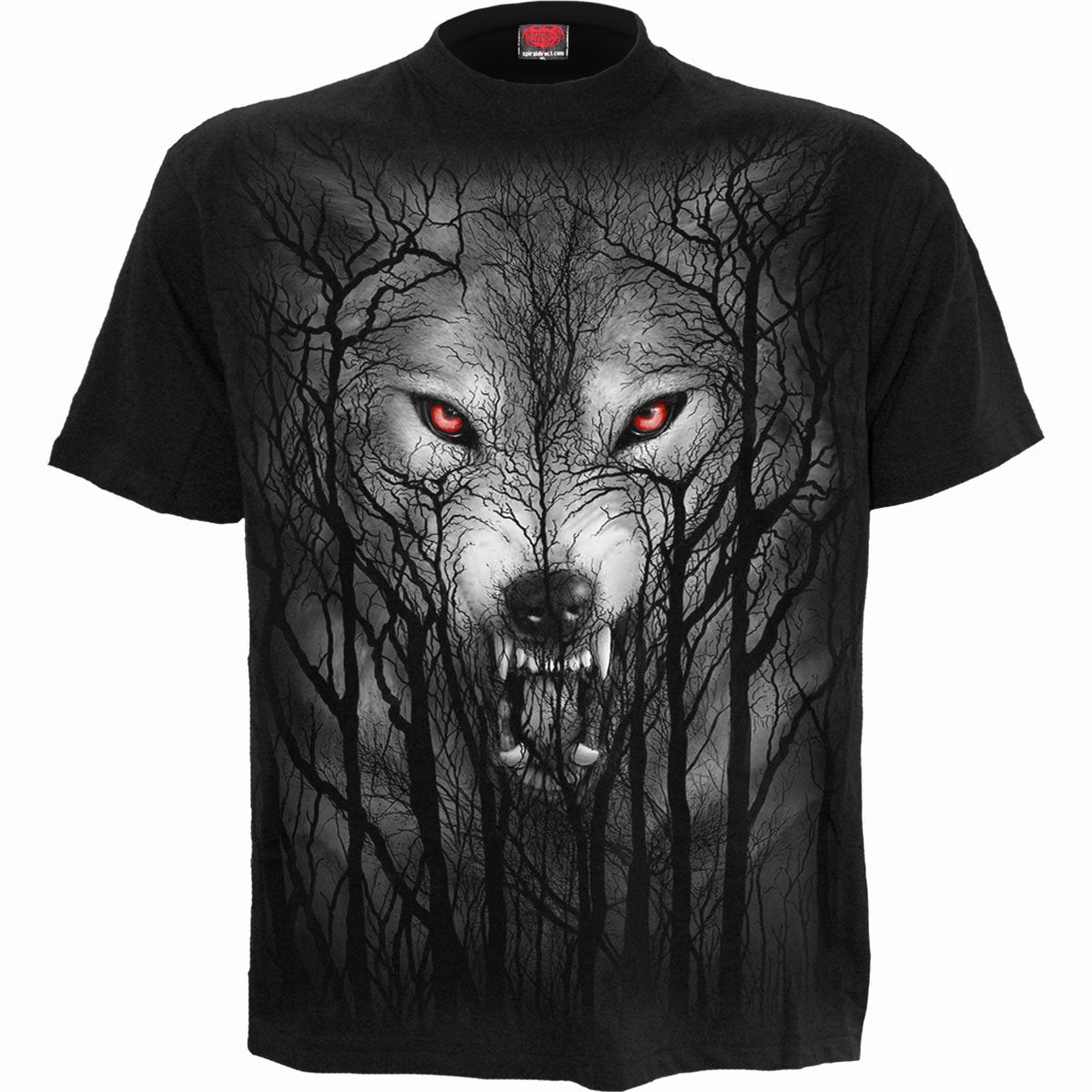 T-Shirt Spiral Forest Wolf