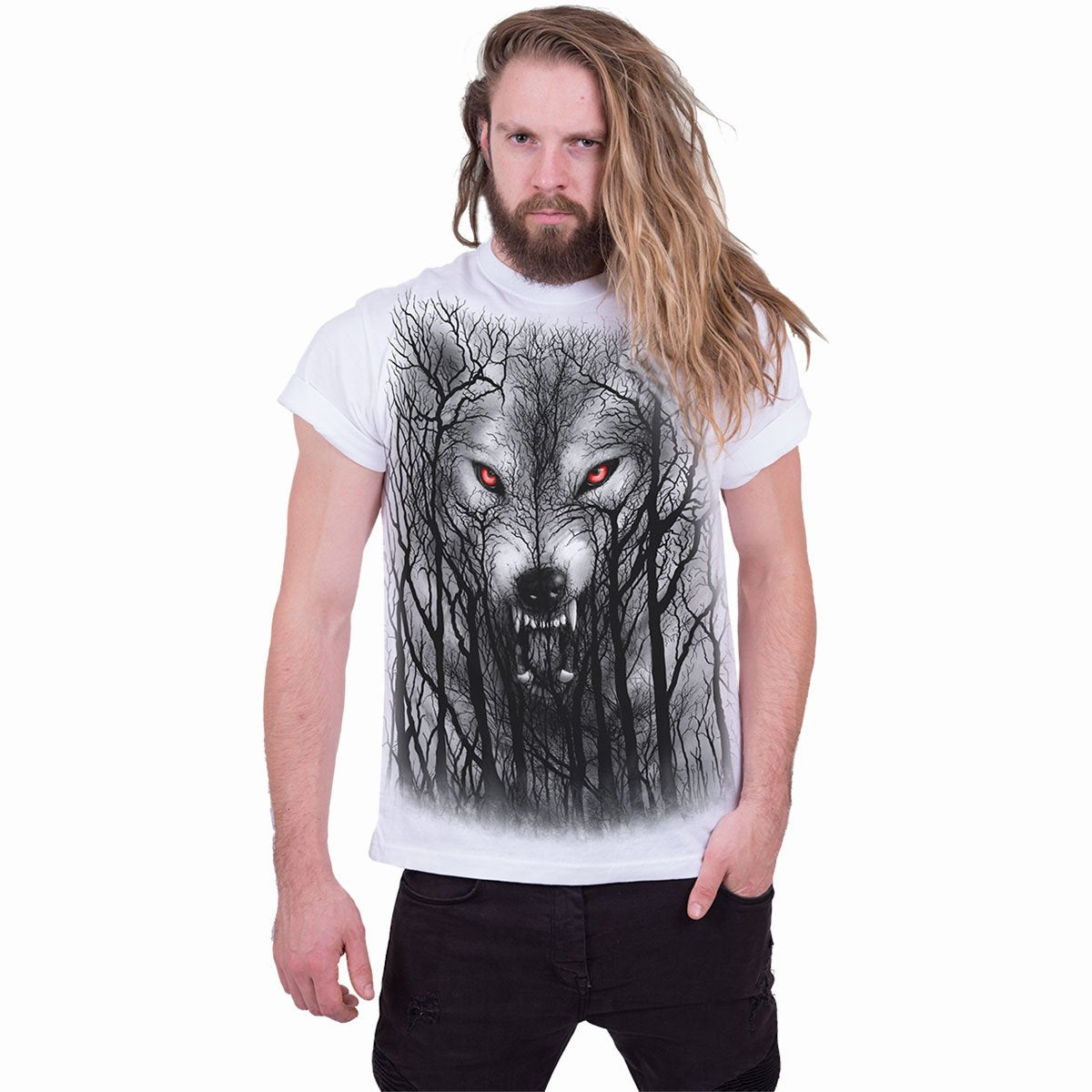 T-Shirt Spiral Wald Wolf