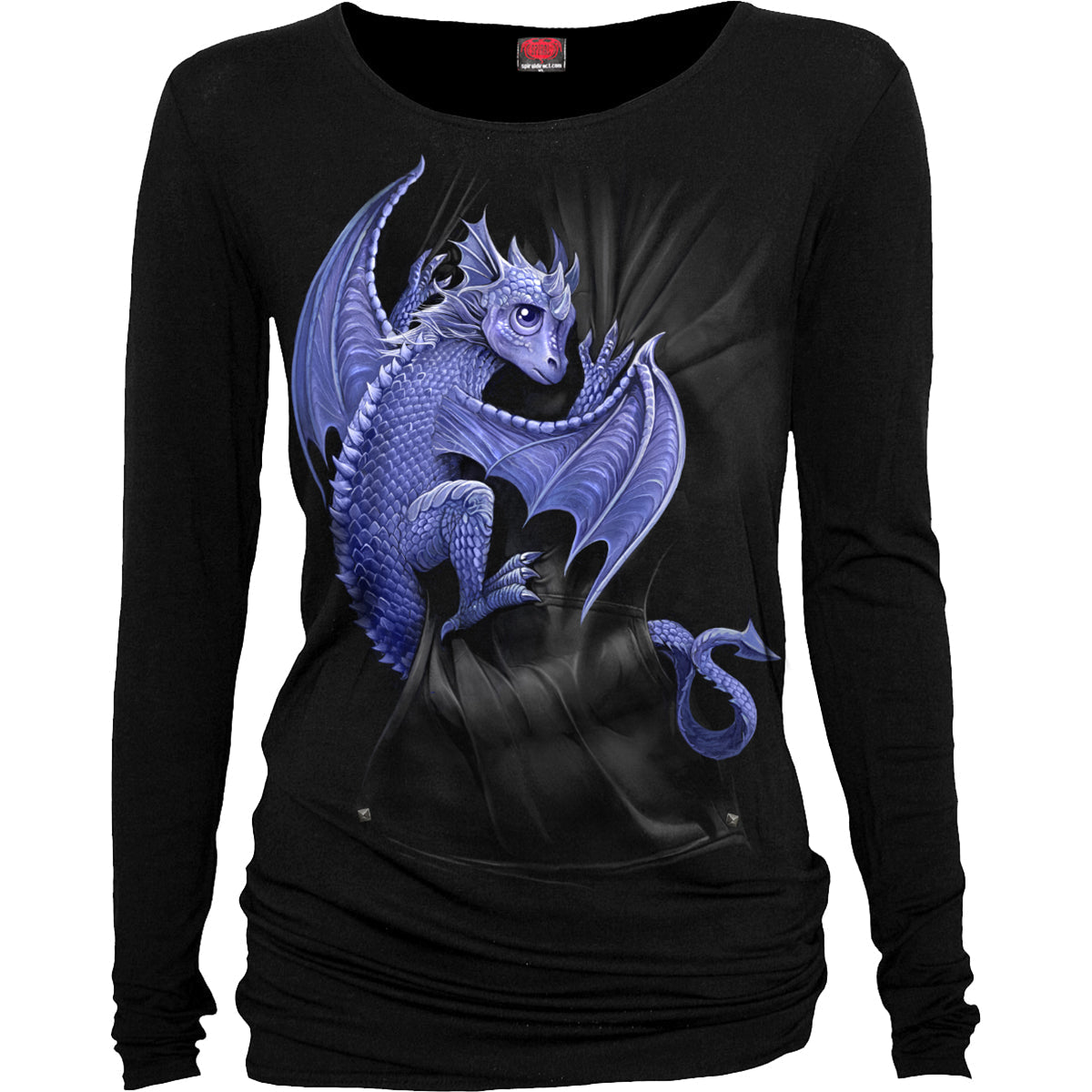 Langärmliges T-Shirt Spiraltasche Drache