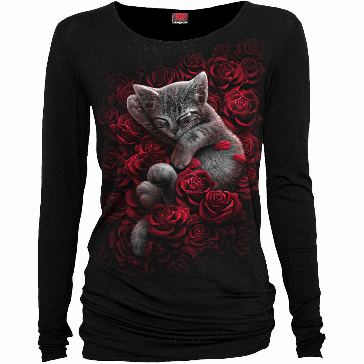 Langarm-T-Shirt Spiral Bed Of Roses