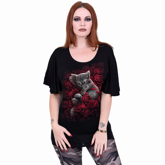 Tops - Short Sleeve Spiral Bed Of Roses
