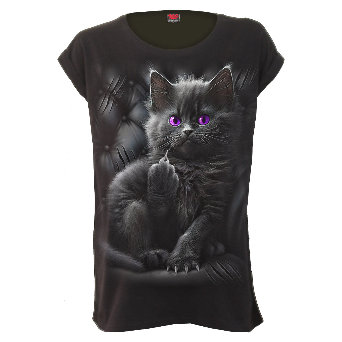 Oberteile – Kurzarm-Spiral-Cattitude