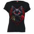 Load image into Gallery viewer, Tops - Short Sleeve Spiral Cat's Love
