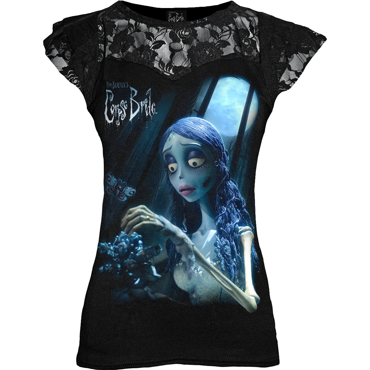 Tops - Kurzarm Spiral Corpse Bride