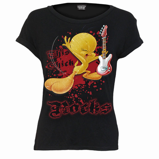 Tops - Short Sleeve Spiral Tweety