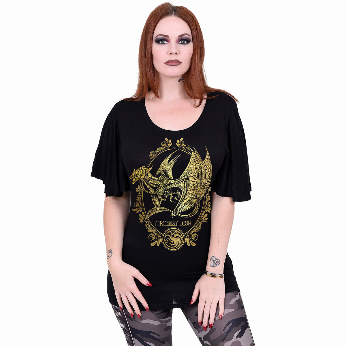 Tops - Kurzarm Spiral Hod 2