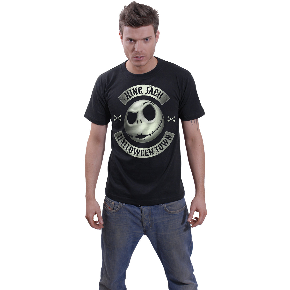 T-shirt Spiral Nightmare Before Xmas - Jack Crest (Glow)
