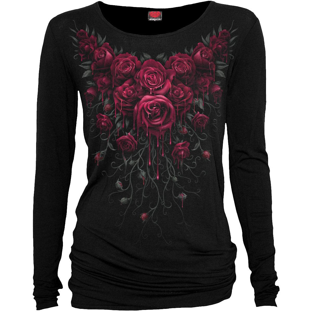 Langärmliges T-Shirt Spiral Blood Rose