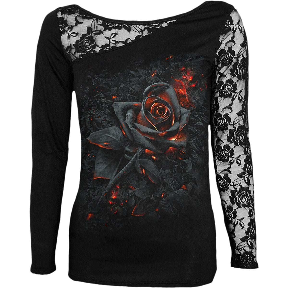 Langarmshirt Spiral Burnt Rose