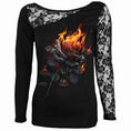 Bild in Galerie-Betrachter laden, Langarm-T-Shirt Spiral Flaming Rose
