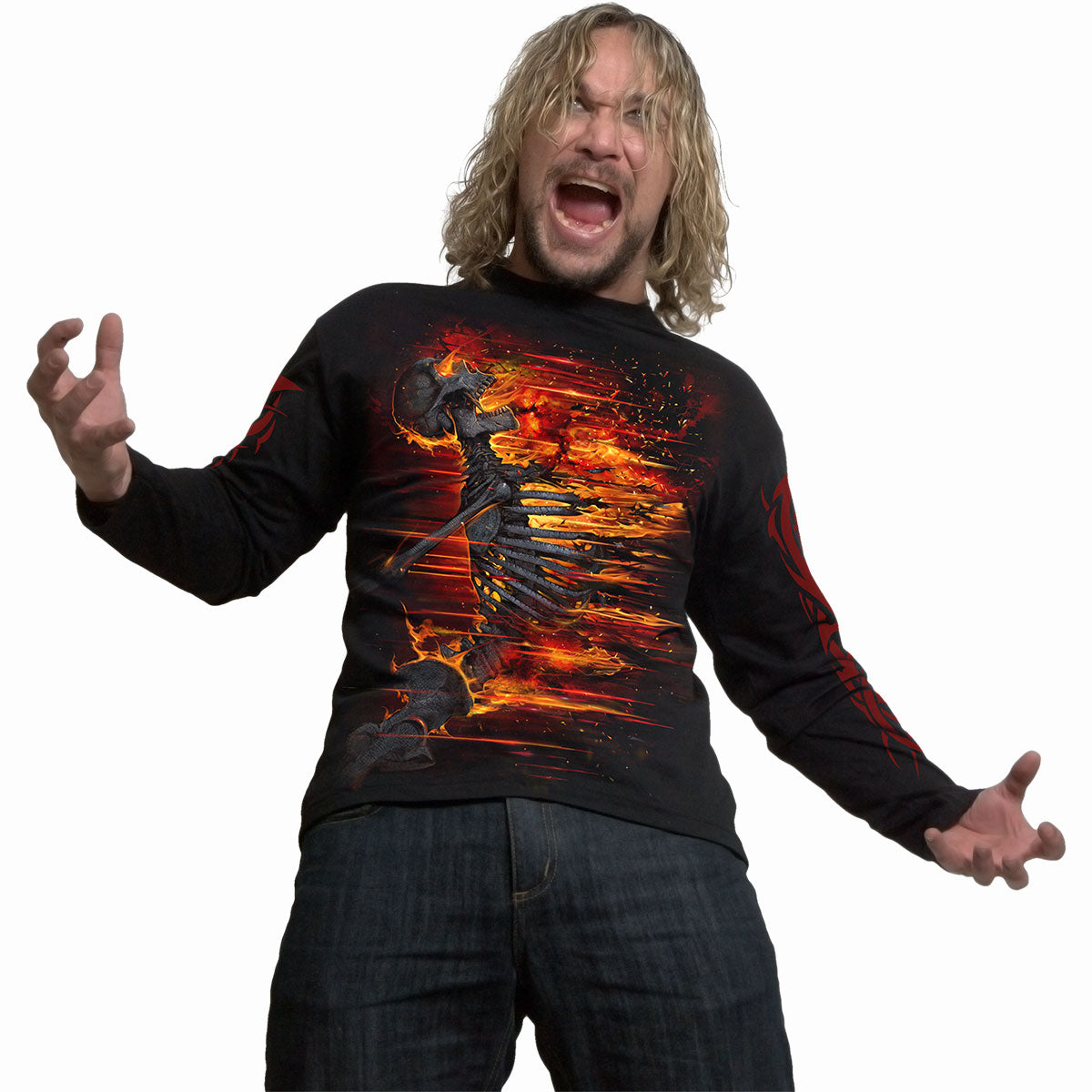 Langarm-T-Shirt Spiral Atomic Blast