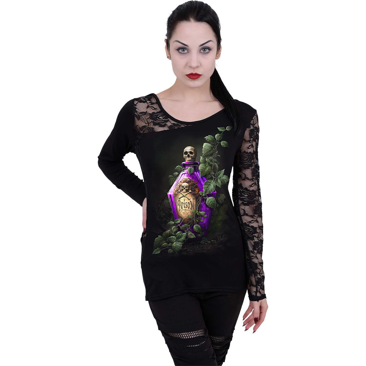 Langarm-T-Shirt Spiral Poisoned Ivy