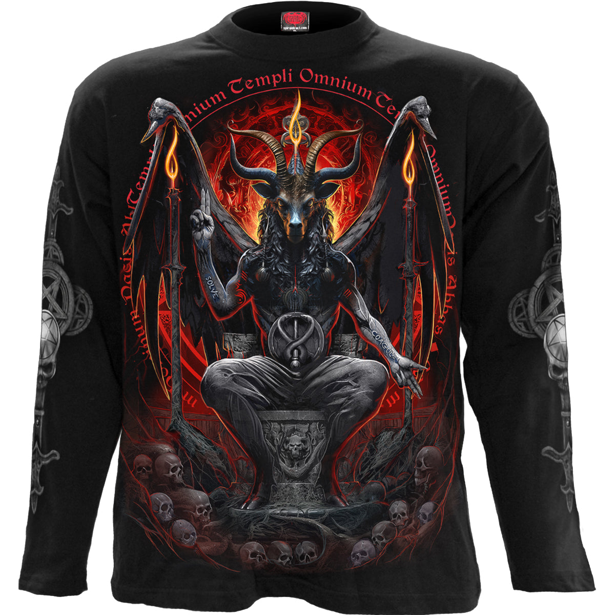 Langarmshirt Spiral Baphomet