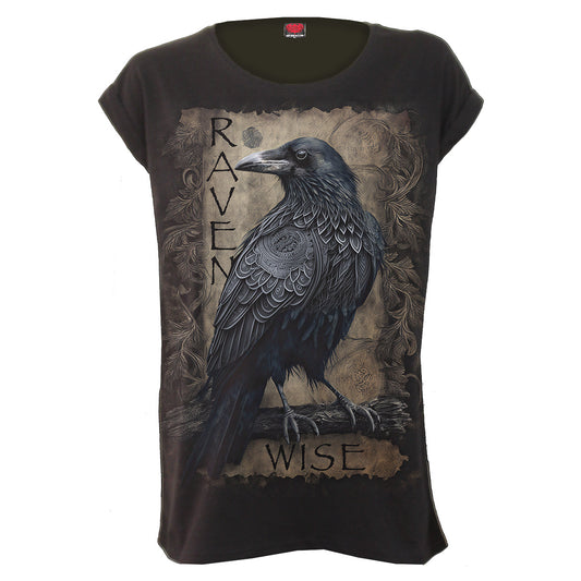 Tops - Short Sleeve Spiral Raven Wise