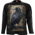 Load image into Gallery viewer, Long-sleeved T-shirt Spiral Raven Wise
