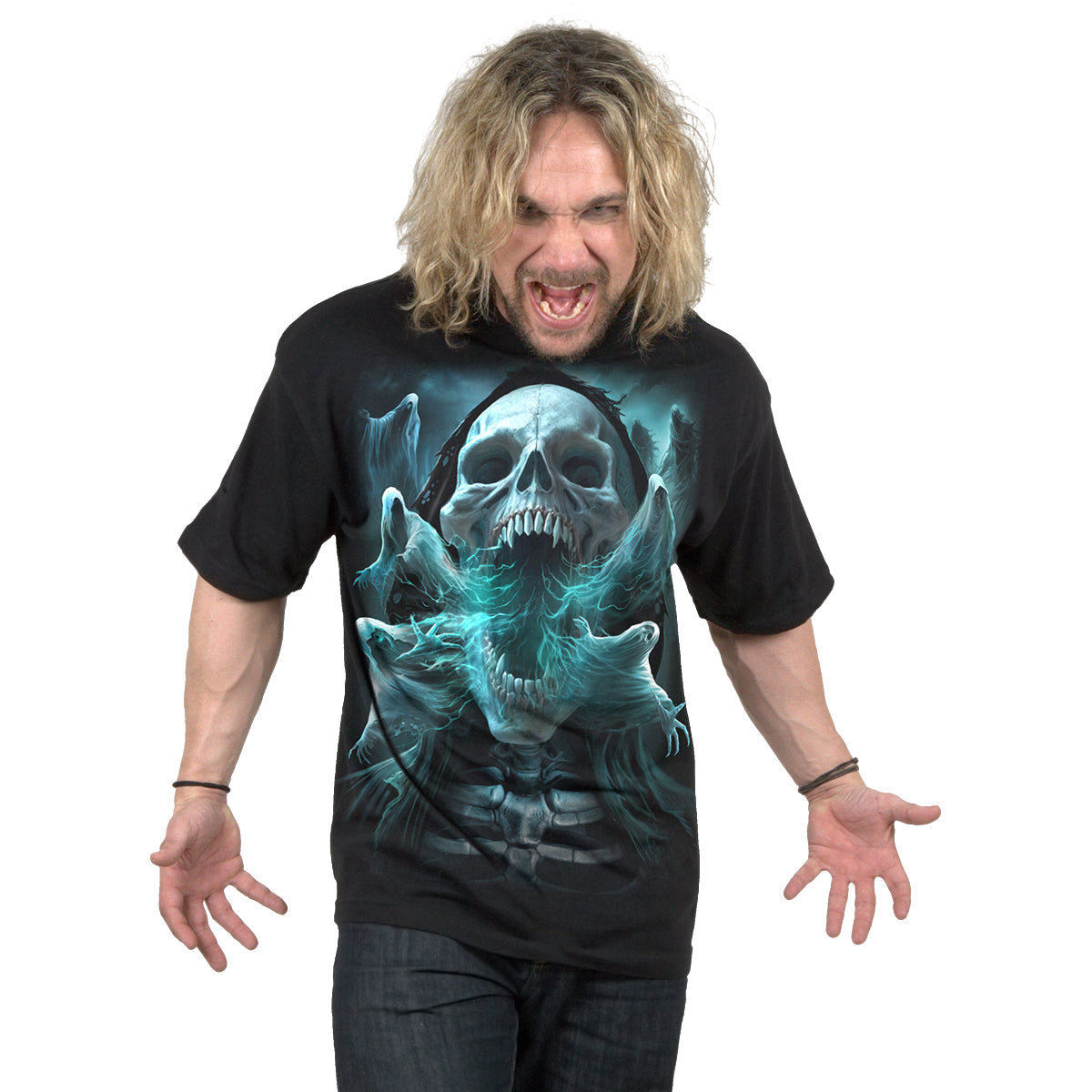 T-Shirt Spiral Ghost Skull