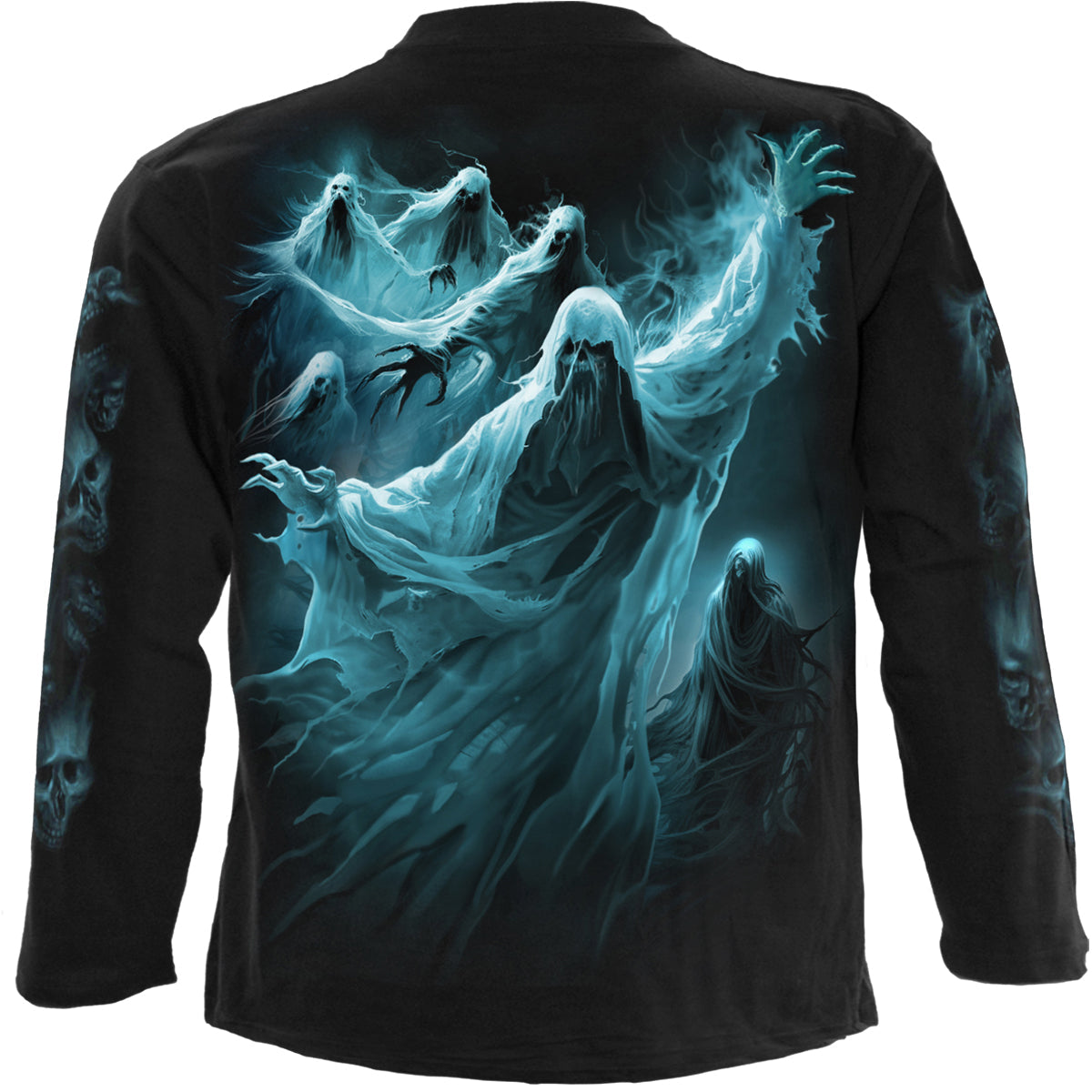 Langarm-T-Shirt Spiral Ghost Skull