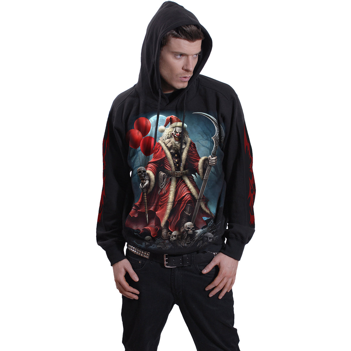 Kapuzenpullover Spirale Weihnachtsmann-Clown