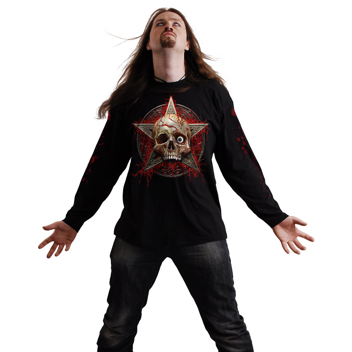 Long-sleeved T-shirt Spiral Creeping Curse