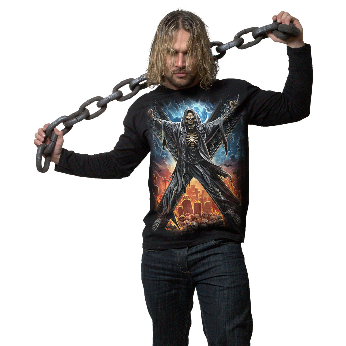 Langarm-T-Shirt Spiral Crossed Over