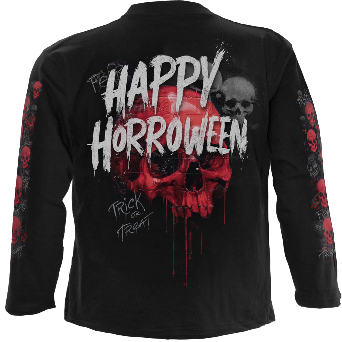 Long-sleeved T-shirt Spiral Happy Horroween