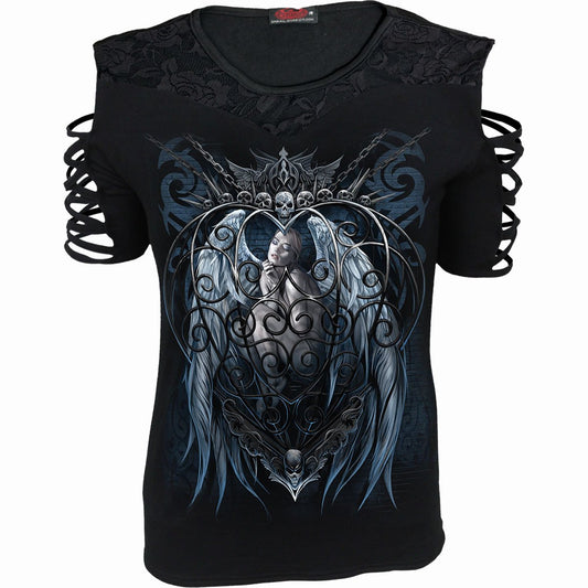 Tops - Short Sleeve Spiral Caged Angel