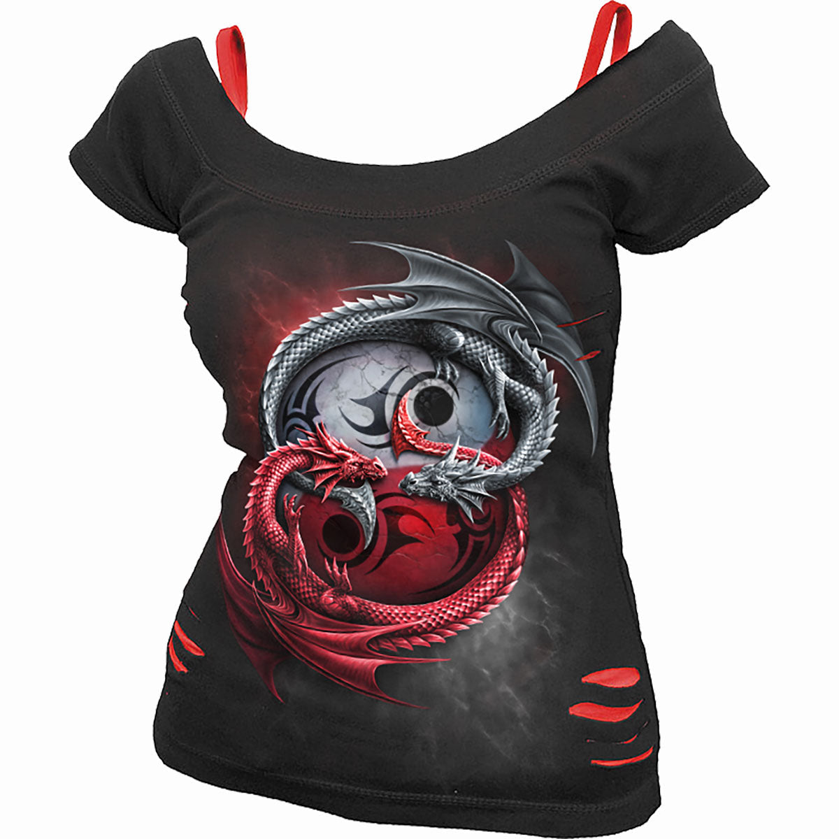 Oberteile - Kurzarm Spiral Infinity Dragons