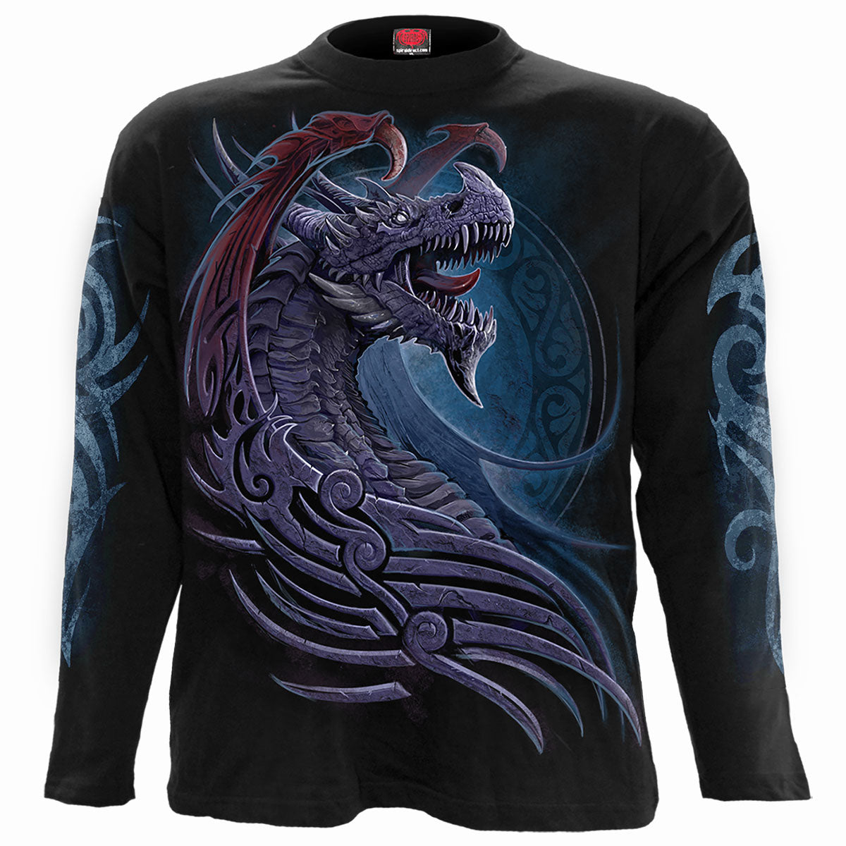 Long-sleeved T-shirt Spiral Dragon Borne