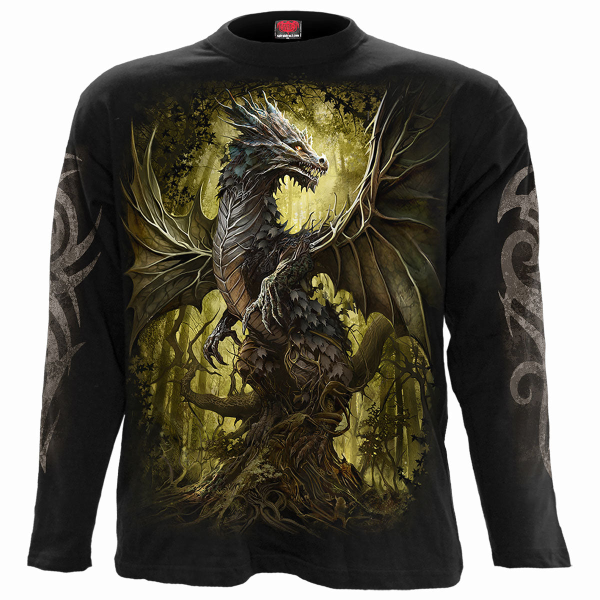 Long-sleeved T-shirt Spiral Oak Dragon