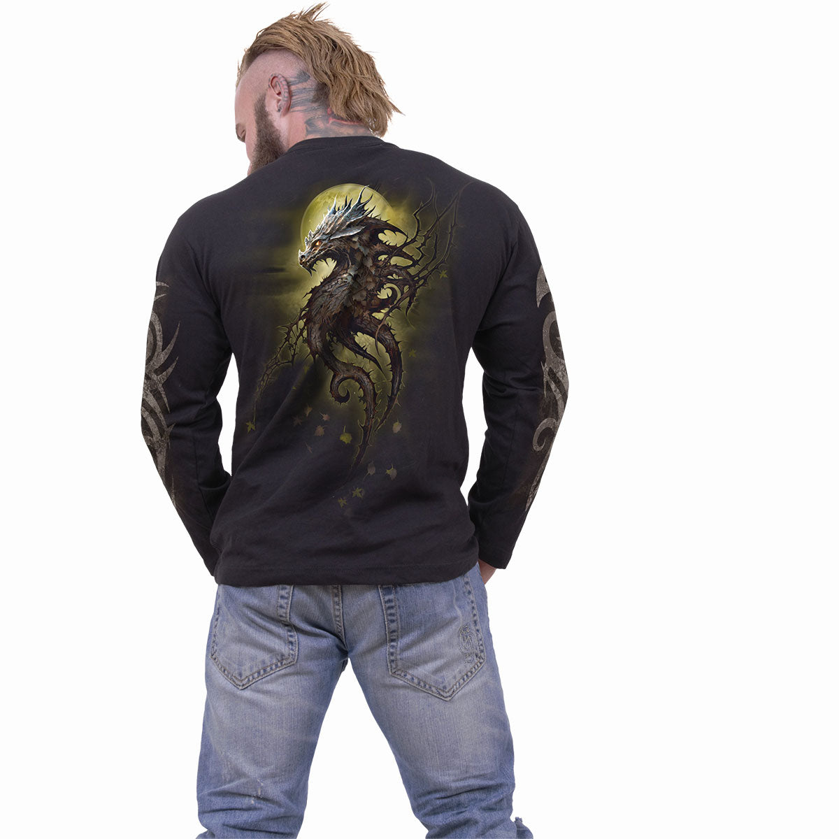 Long-sleeved T-shirt Spiral Oak Dragon