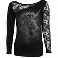 Bild in Galerie-Betrachter laden, Langarm-T-Shirt Spirale Keltisches Einhorn
