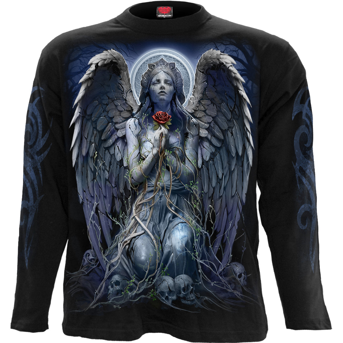 Langarm-T-Shirt Spiral Grieving Angel
