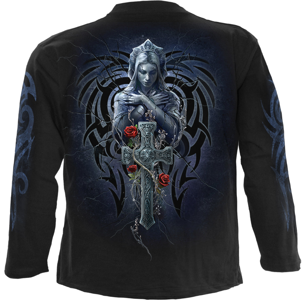 Langarm-T-Shirt Spiral Grieving Angel