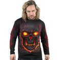 Bild in Galerie-Betrachter laden, Langärmliges T-Shirt Spiral Skull Lava
