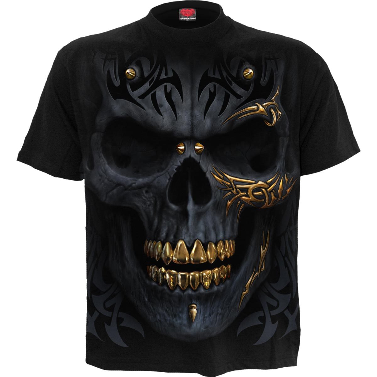 T-Shirt Spiral Schwarz Gold